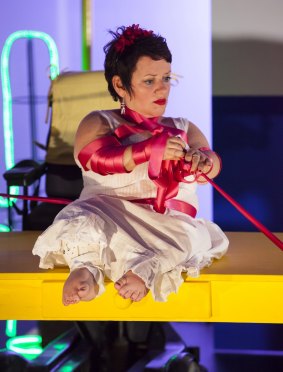 Caroline Bowditch performs in Falling in love with Frida, part of Theatre Works' 2016 season.