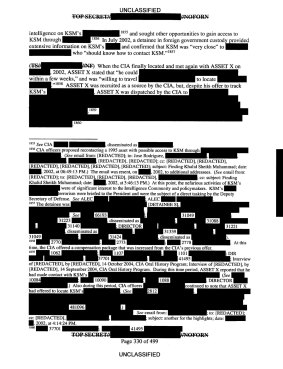 A page from the Senate intelligence committee's report on CIA torture.