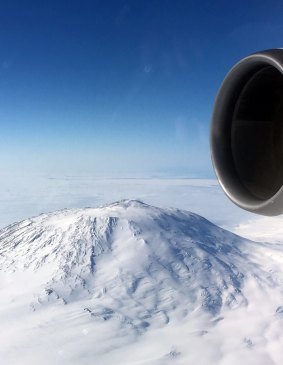 Mount Erebus, an active volcano in Antarctica, is a highlights of the journey.