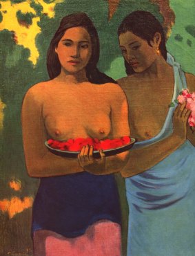Paul Gauguin's Two Tahitian Women. The French man lived on the South Pacific island until his death in 1903.