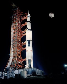 The Apollo 17 mission ready for launch in 1972. 