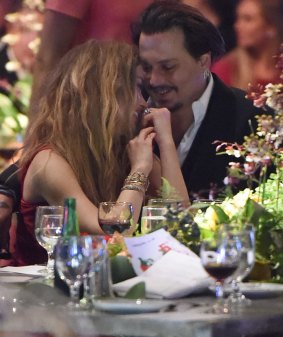Amber Heard and Johnny Depp in January.
