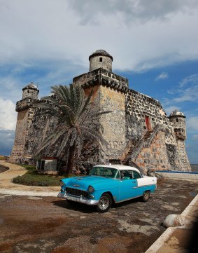 National treasure: The blue 1955 Chevrolet.