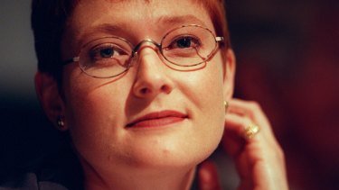 A modern young woman with some old fashioned touches: Senator Marise Payne in 1999.