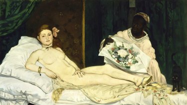 Sophia Hewson compares her work to Manet's Olympia.