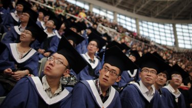 Crowded market: Competition for international students, particularly from Asia, is increasing with Chinese, British and American universities all setting up campuses in Asia. 
