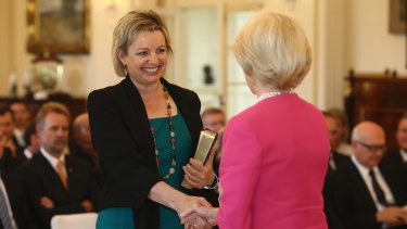 Ms Ley during her swearing in as Assistant Minister for Education following the 2013 election.