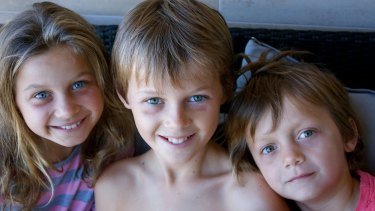 The Maslin family released this photo of their children Evie, Mo and Otis after they were killed when flight MH17 was shot down.