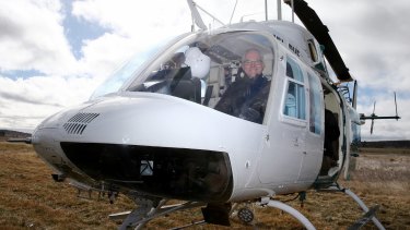 Prime Minister Malcolm Turnbull boards a helicopter tour for an aerial view of the region.