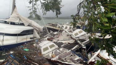 Massive damage in Vanuatu caused by Cyclone Pam.