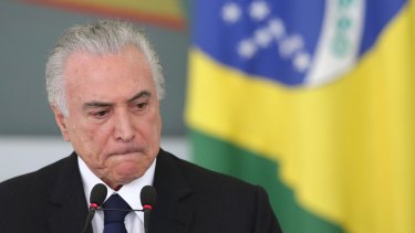 Facing multiple crises: Brazilian President Michel Temer.