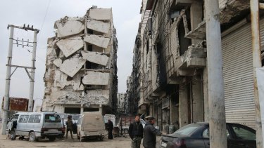 The streets of Aleppo, once Syria's largest city and commercial heart, earlier this month.