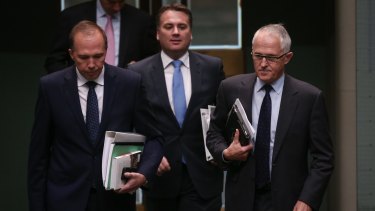 Peter Dutton (left) and Jamie Briggs (centre) have attracted controversy.