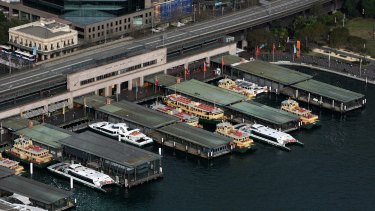 The Cahill Expressway looms over the Circular Quay ferry wharves. "If they thought about it they could have done much much better".