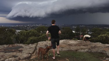 A roll or shelf cloud over the northern beaches in 2014.