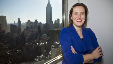 Minister Kelly O'Dwyer pictured at the Austrade office in New York City.  