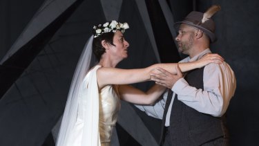 Sally Wilson as Agathe and Jason Wasley as Max in the Melbourne Opera production of Der Freischütz at the Athenaeum Theatre.