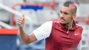In hot water: Nick Kyrgios has been fined $US10,000 ($14,000) for his comments. 