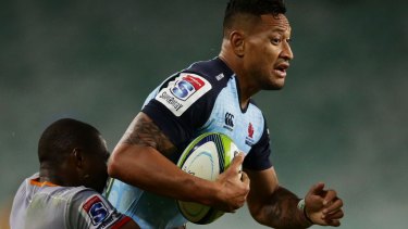 Success story: Israel Folau has made the switch to rugby and performed well.