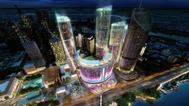 An artist's impression of the Echo casino proposed for Brisbane.