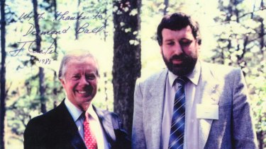 With former US President Jimmy Carter, in Atlanta, Georgia, 1985