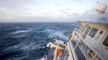 Listing: CSIRO's RV Investigator hits rough weather in the Southern Ocean. 