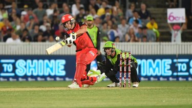 Jack Wildermuth of the Renegades bats during the Big Bash League clash.