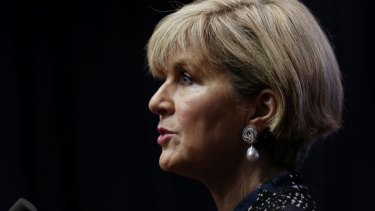 "It is up to him to explain the differences between his opinion then and his opinion now," Julie Bishop said about Abbott's speech.