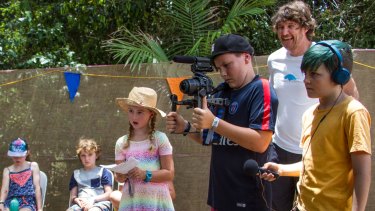 The children of Woodford got stuck into filming for the Kids Documentary Film Project.