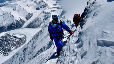 Mountaineers on Everest.