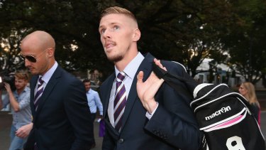 Inglorious: Perth Glory striker Andy Keogh arrives for the clash with Sydney FC on Friday night, just hours after the FFA announced Glory would be excluded from the finals.