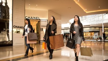 Chadstone Shopping centre: luxury sales are booming in Australia, driven by young, affluent Asian tourists and residents.