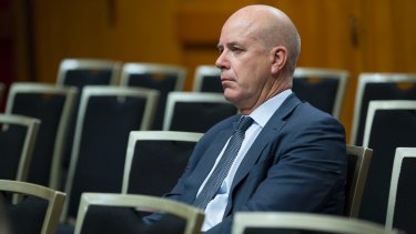 Fairfax Media chief executive officer Greg Hywood prior to speaking at a parliamentary inquiry into the future of Australian media.