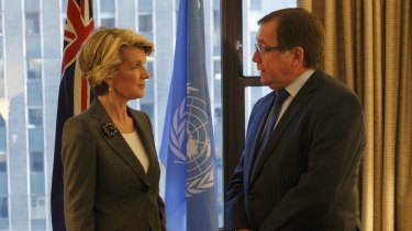 Foreign Affairs Minister Julie Bishop with New Zealand Minister for Foreign Affairs Murray McCully. 