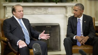 President Barack Obama meets with Pakistani Prime Minister Nawaz Sharif in the Oval Office of the White House on Thursday. 