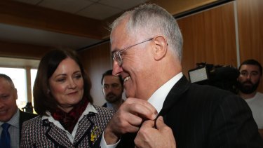 Sarah Henderson, federal MP for Corangamite, seen here with the Prime Minister, backs the call to scrap the tampon tax.