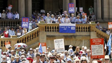 Protesters also gathered at Town Hall in Sydney.