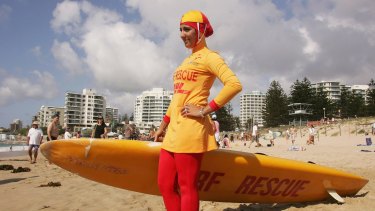 The burkini is seen as a symbol of integration, says its designer. Here lifesaver Mecca Laa Laa wears a burkini on her first patrol at North Cronulla Beach in 2007. 