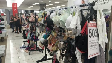 Myer stores at Frankston and Bondi Junction 'looked more like a jumble sale than a department store'.