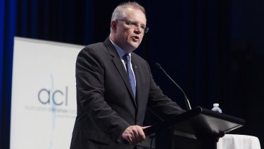 Federal Treasurer Scott Morrison at the Australian Christian Lobby Conference.