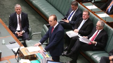 Immigration Minister Peter Dutton introduces the Australian Citizenship Amendment Bill on Wednesday.