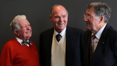 PGA life members (from left) Tom Moore, Kel Nagle and Peter Thomson at the launch of the PGA 2011 Season.
