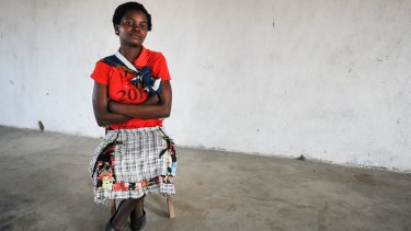 Agnes Mposwa,15, was married at the age of 14 and has a new baby.