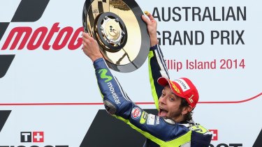 Valentino Rossi Wins Motogp On Phillip Island