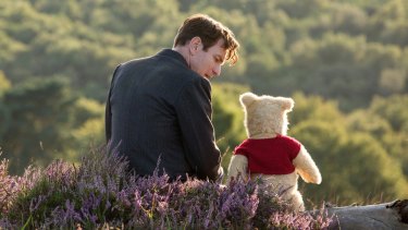 Ewan McGregor with Pooh in Christopher Robin. 