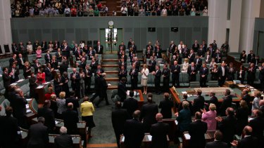 A crowded House of Representatives during the official apology to the stolen generations.