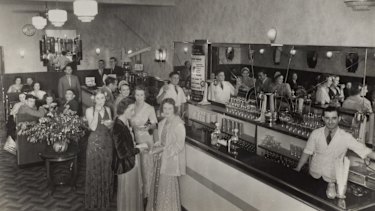 Newcastle’s Victoria Cafe in the 1930s.
