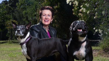 Sydney Lord Mayor Clover Moore, with dogs Buster and Bessie, said she welcomed efforts to encourage pet ownership. 