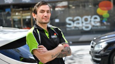 Sage student James Dixon outside the Oakleigh campus