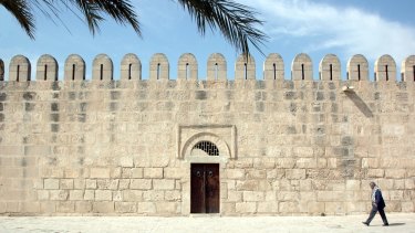 A wall of the fortified 9th century Great Mosque in Sousse.